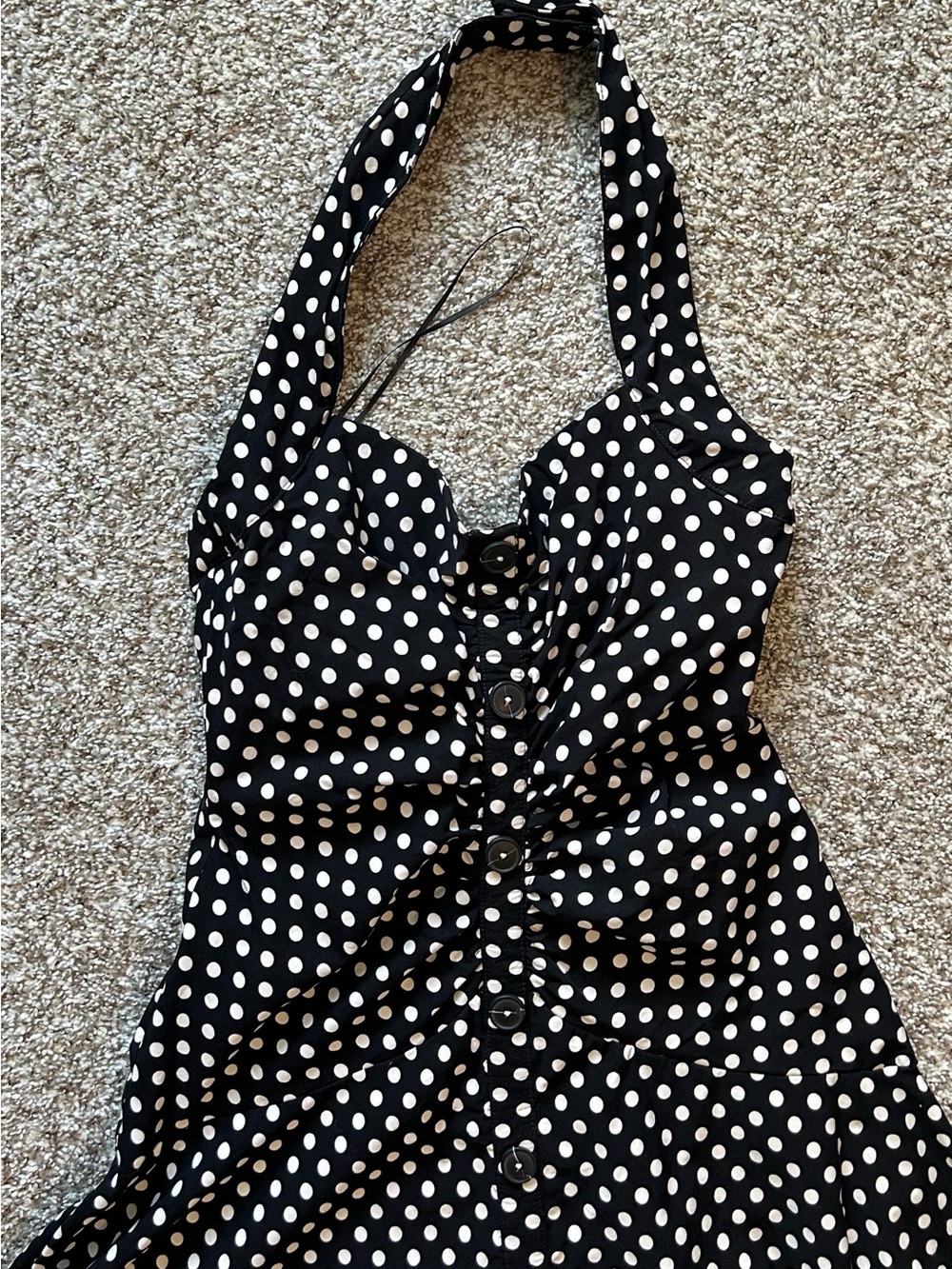 Maeve by Anthropologie halter top dress in polka dot